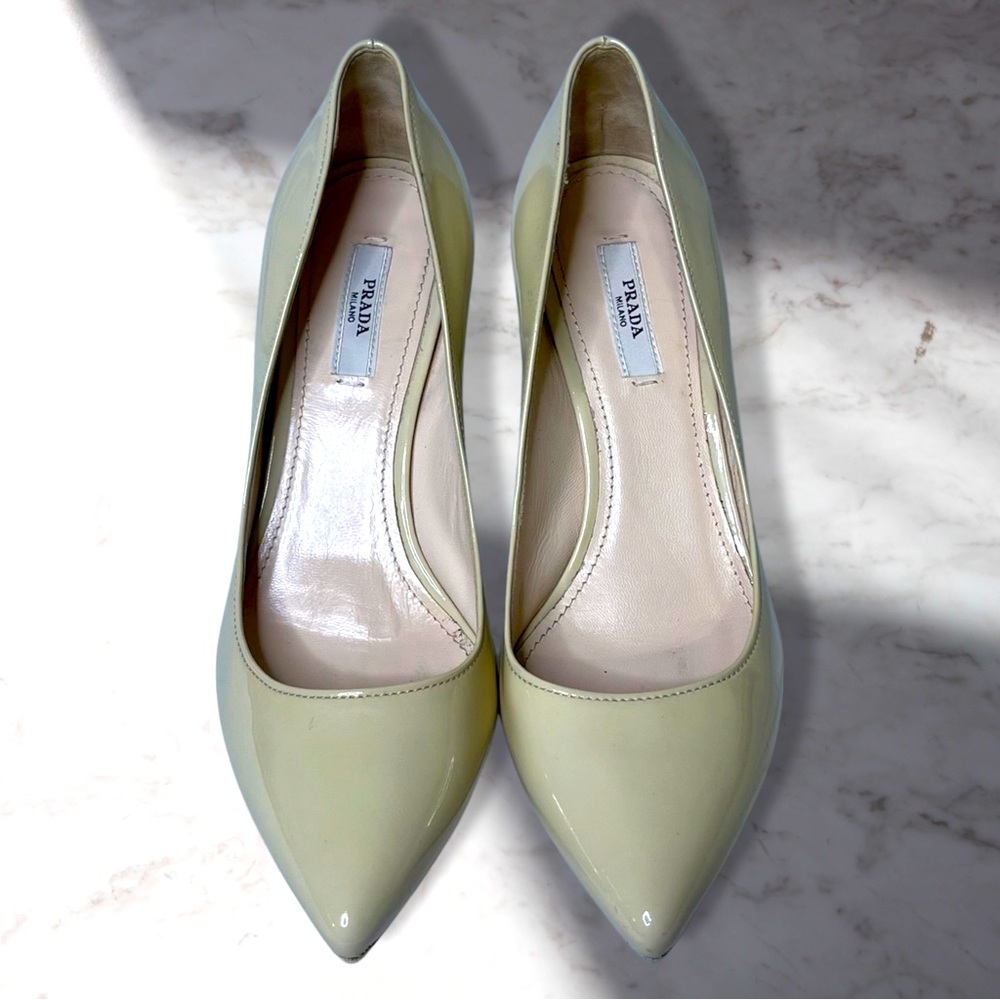 PRADA Authentic Nude Patent Leather Heels
